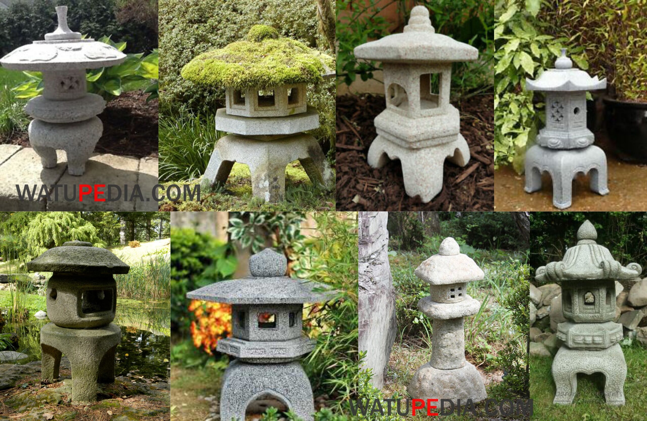 Lampu taman/ lampion batu candi muntilan