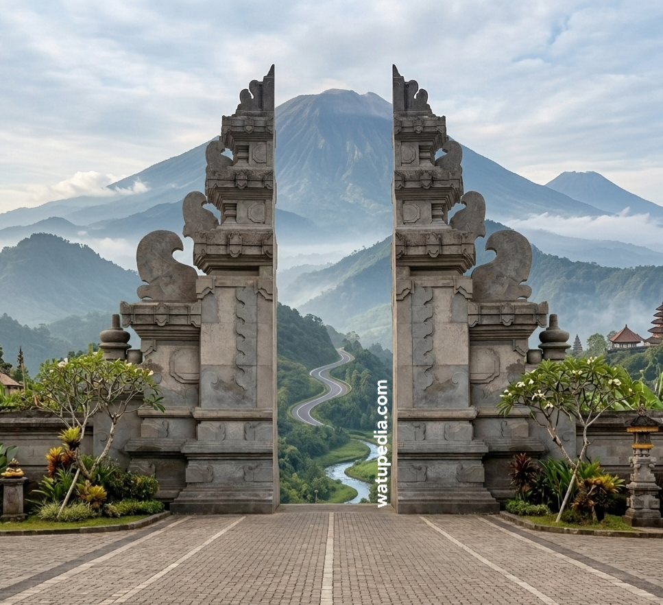 Gapura Bali cetakan tinggi 4,5 meter