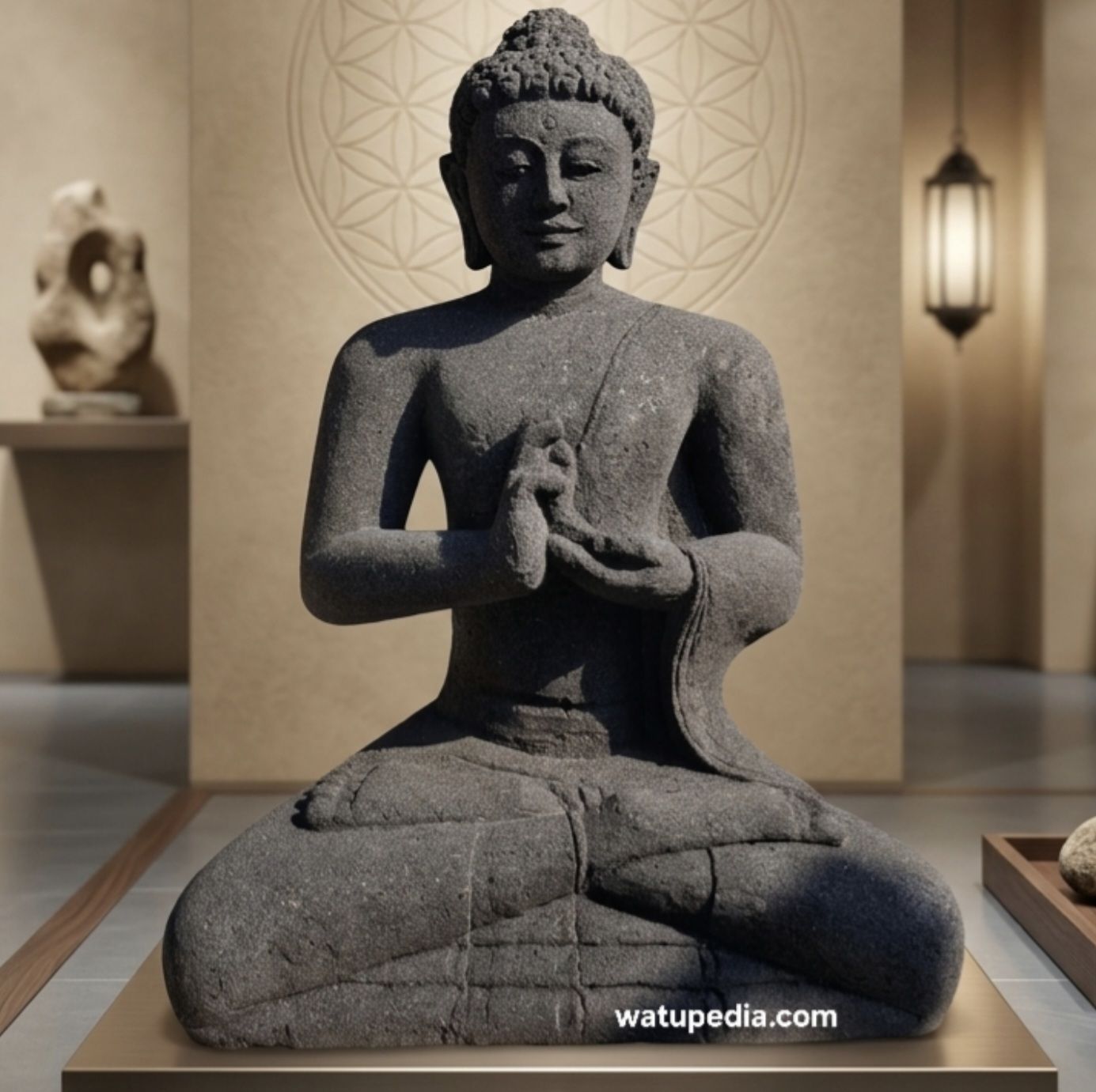 Patung Buddha Batu candi 65 cm