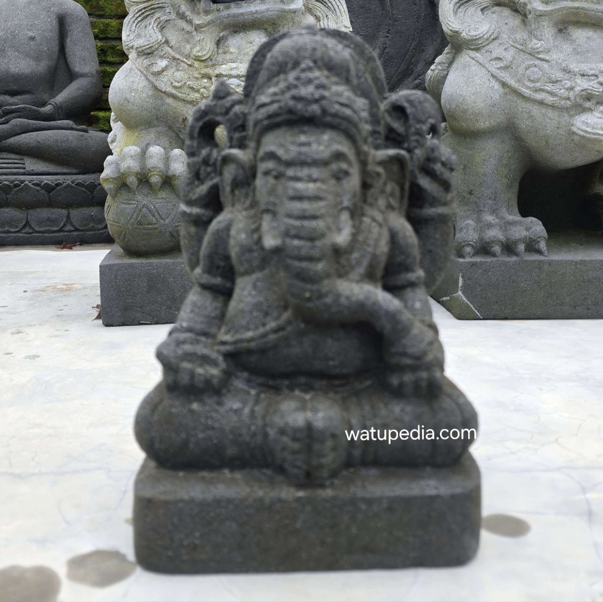 patung ganesha batu asli
